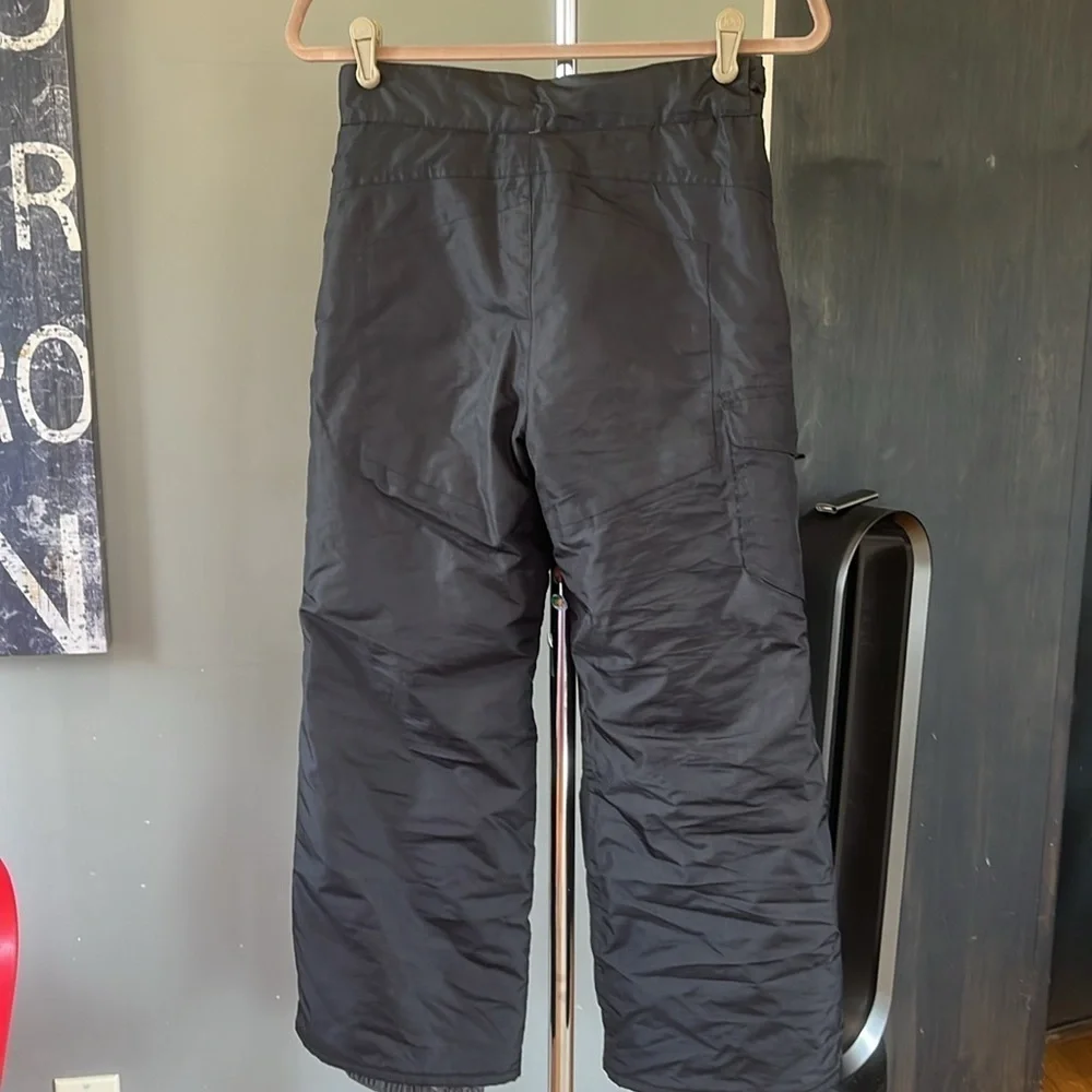 🥑Champion snowboarding ski snow pants black adjustable waist cargo medium 8-10